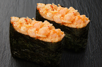 Суши острые с крабом и креветкой, 2 шт.