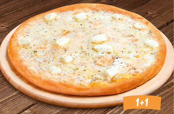 Пицца 4 сыра 30 см на тонком тесте