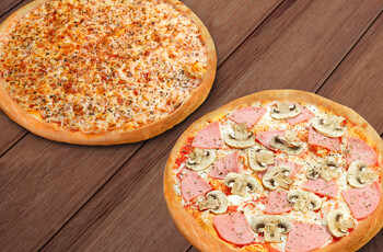 Пицца Маргарита + Пицца Прошутто Фунги