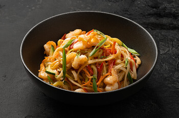 Удон с креветками