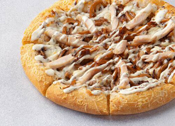 Пицца Грибная с цыплёнком и сулугуни 25 см на толстом с сыром