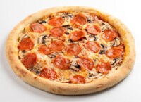 Пепперони и грибы 26 см традиционное тесто