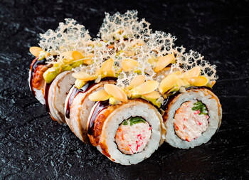 Ролл Калипсо с угрём и креветкой