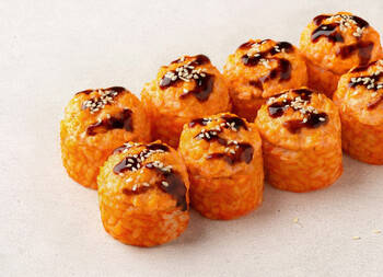 Шеф-ролл с лососем и креветкой